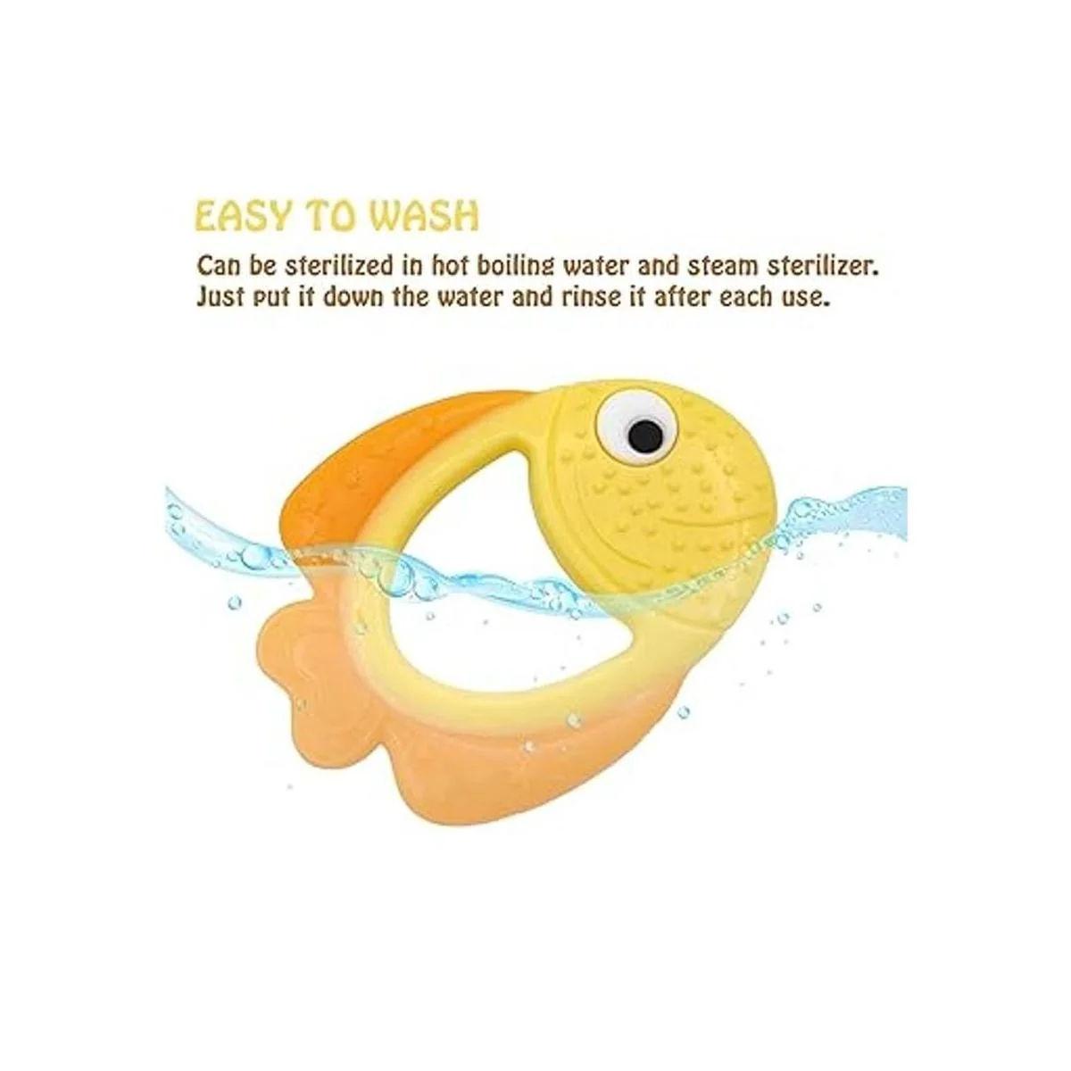 Juguetes de dentición para bebés de peces de silicona de_2