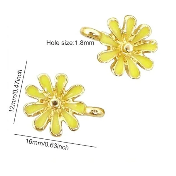Honbay Colgante de 30 piezas de esmalte de margarita para_3