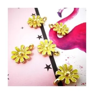Honbay Colgante de 30 piezas de esmalte de margarita para_5