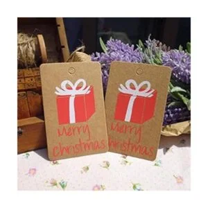 VstarOne 100 etiquetas de regalo de papel kraft para_5