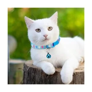 Frienda Collar de gato con campana ajustable diseño de_5