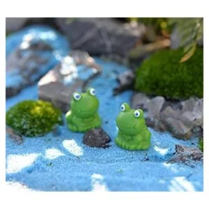 20 piezas de resina mini rana verde figuras en_6