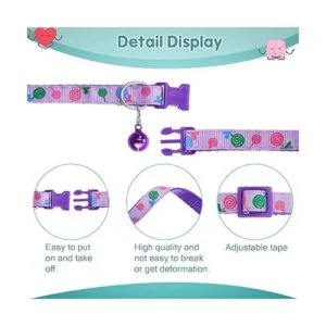 Frienda Collar de gato con campana ajustable diseño de_4