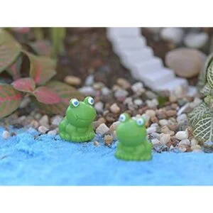20 piezas de resina mini rana verde figuras en_2