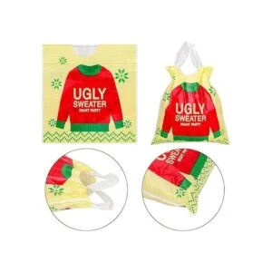 Zayvor Paquete de 30 bolsas con cordón de Navidad bolsas_4