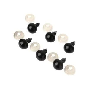 Paquete de 100 ojos de seguridad ojos de seguridad negros_3