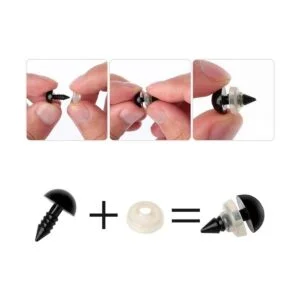 Paquete de 100 ojos de seguridad ojos de seguridad negros_6