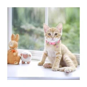 Frienda Collar de gato con campana ajustable diseño de_7