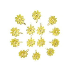 Honbay Colgante de 30 piezas de esmalte de margarita para_2