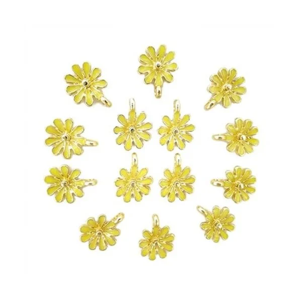 Honbay Colgante de 30 piezas de esmalte de margarita para_2