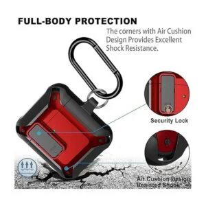 Wonjury Armor mejorada bloqueo seguro Funda para Airpod_3