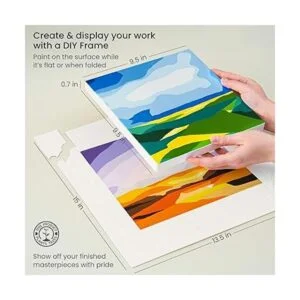 ARTEZA Bloc de lienzo plegable de papel acrílico 9.5 x_3