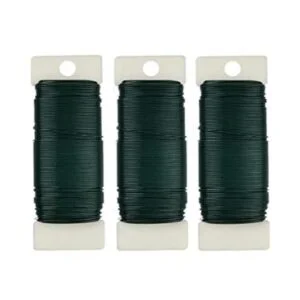 Paquete de 3 alambres florales alambre verde para_1