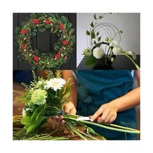 Paquete de 3 alambres florales alambre verde para_6