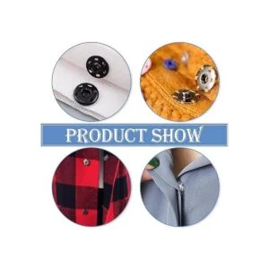 TOAOB Juego de 100 botones a presión para coser ropa_7