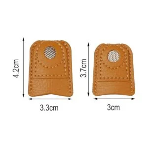 4 piezas de cuero dedal de costura de dedal almohadillas_2