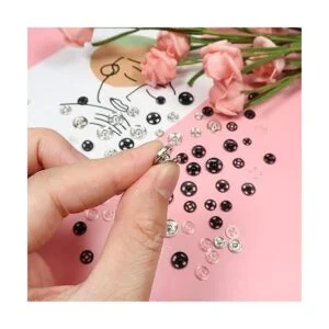 TOAOB Juego de 100 botones a presión para coser ropa_4