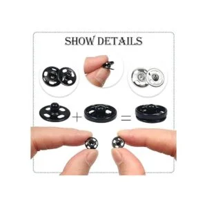 TOAOB Juego de 100 botones a presión para coser ropa_6