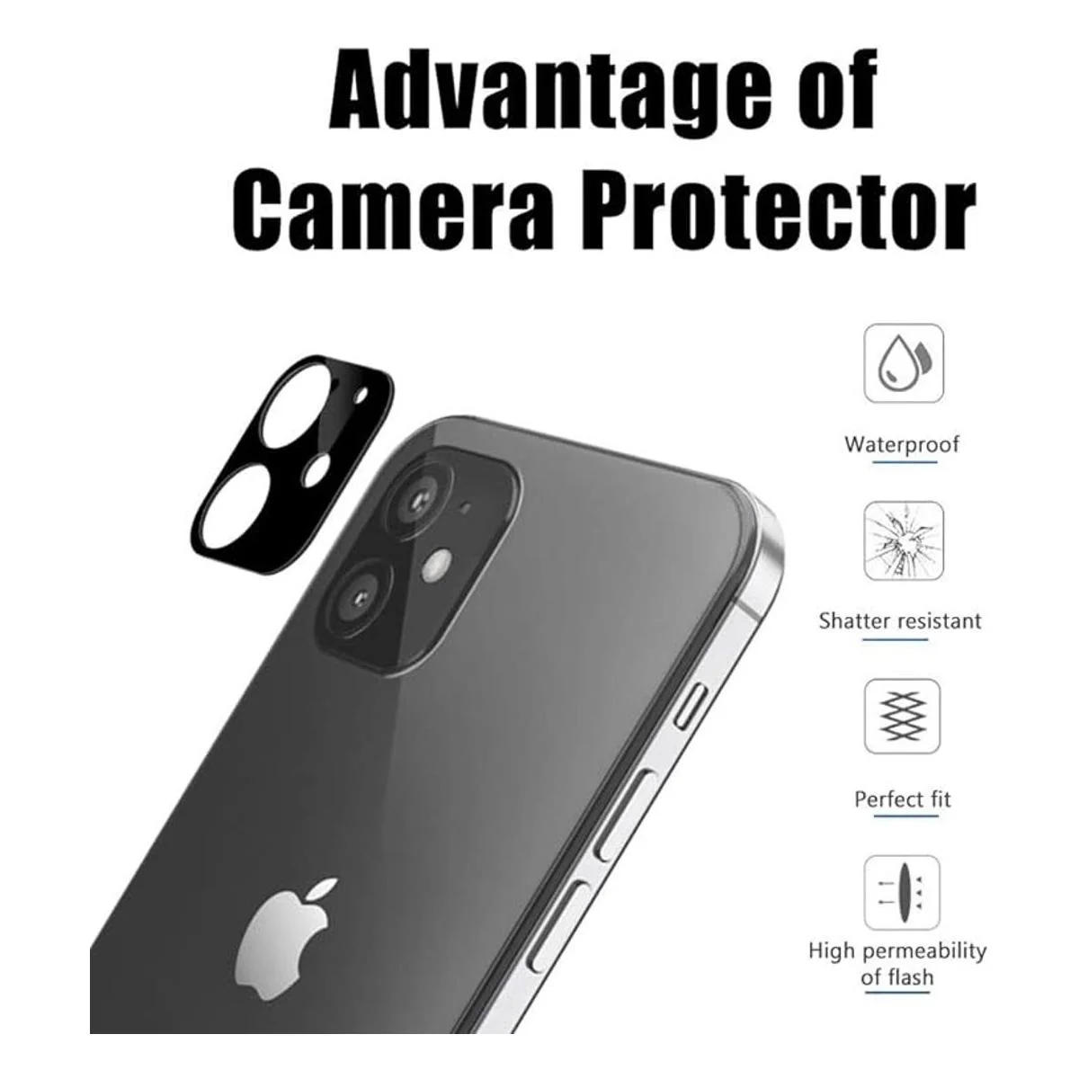 Protector de cámara para iPhone 12 mini 54 pulgadas de_5