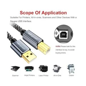 Cable de impresora de 6 pies cable de impresora USB de_7