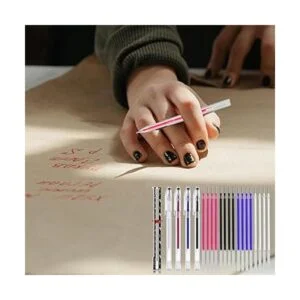 4 colores rotuladores borrables de tela con 16 recambios_5