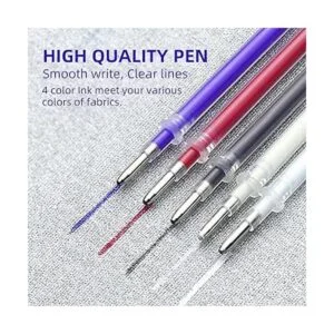 4 colores rotuladores borrables de tela con 16 recambios_2