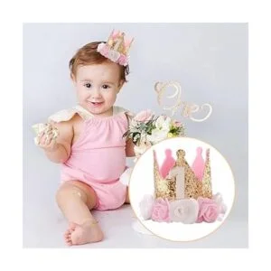 Sombrero de primer cumpleaños para niña decoración_2