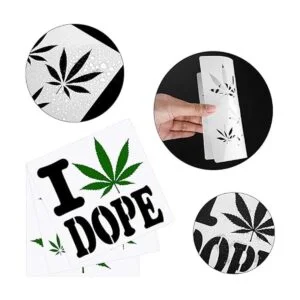 3 piezas de plantilla de hoja de hierba plantilla de hoja_3