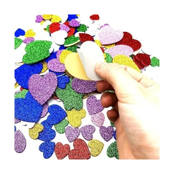 240 pegatinas de corazón con purpurina para decoración del_3