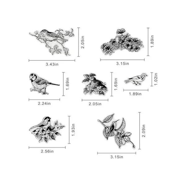 Sellos y troqueles de flores de pájaro para hacer_2