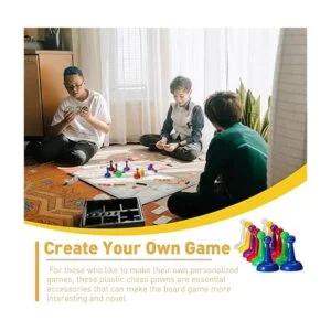 48 piezas de juego de mesa de 1.0 in multicolores peones_4