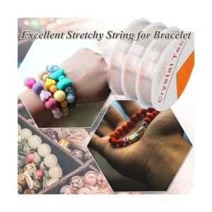 Cuerda elástica para pulseras 3 rollos de cuerda elástica_3