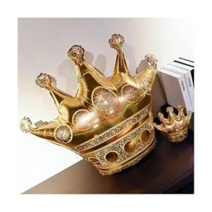 6 globos de aluminio de corona dorada decoración de_6