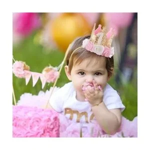 Sombrero de primer cumpleaños para niña decoración_4