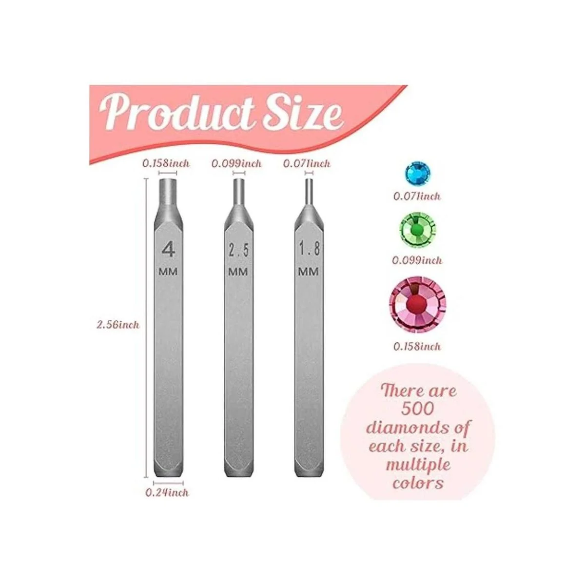 Juego de perforadores de metal con cristales de espalda_2