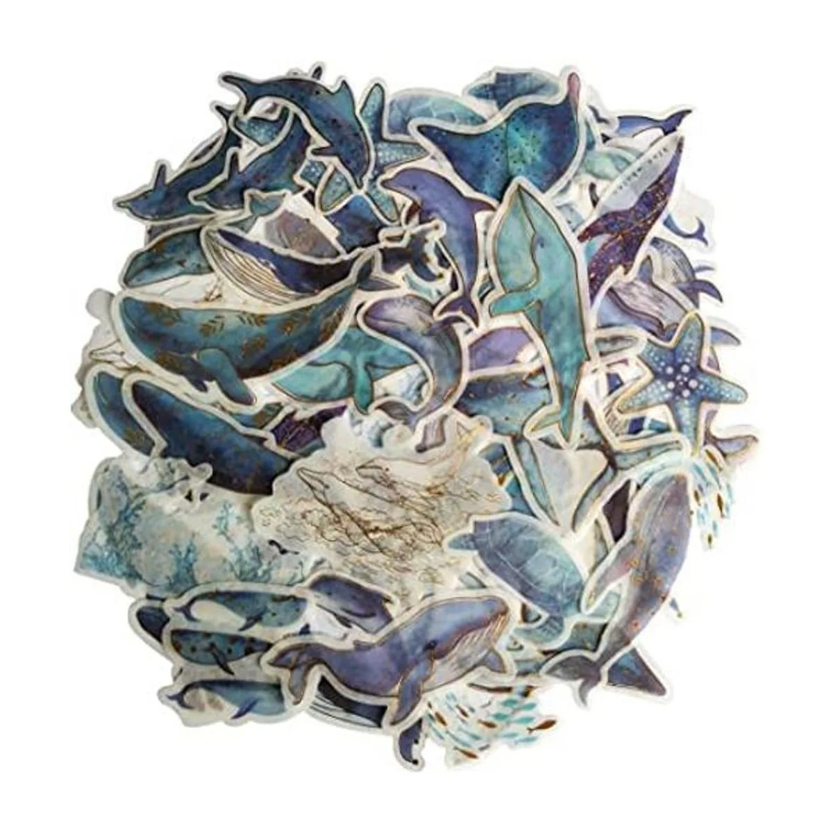 Kawaii Fantasy Whale Sea Turtle Starfish Sea Life Ocean_1