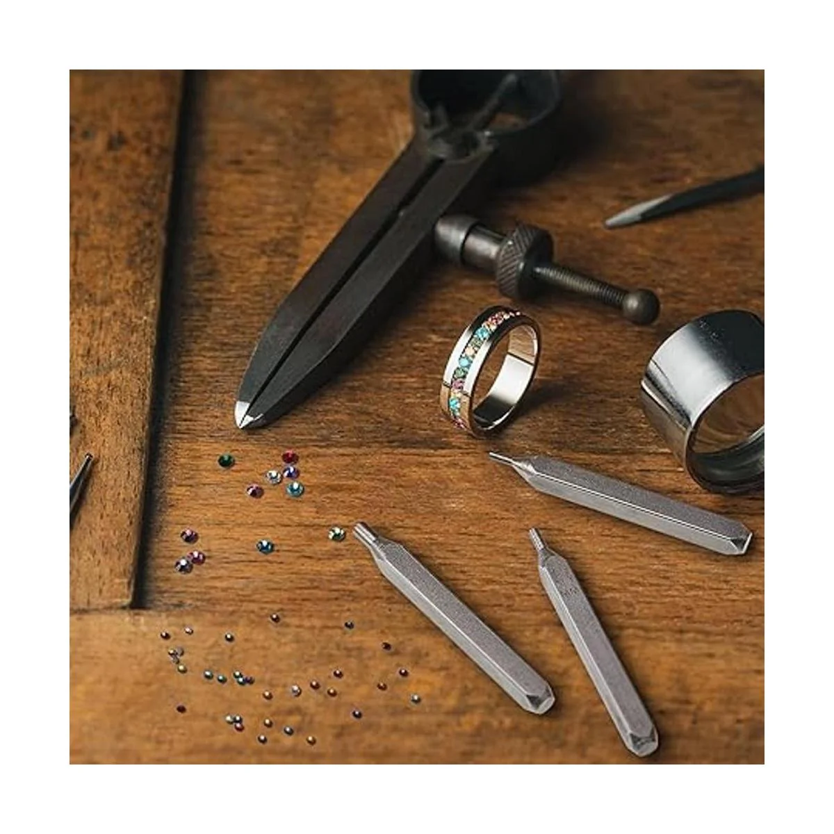 Juego de perforadores de metal con cristales de espalda_5