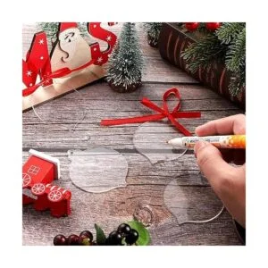 25 adornos de Navidad de acrílico transparente de 3_6