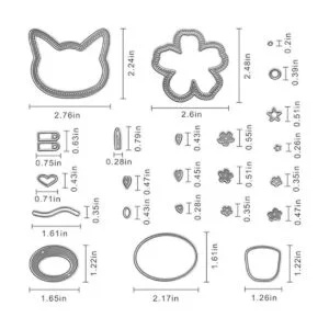 Troqueles de metal con diseño de flores y gatos para_2