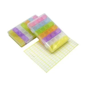 Paquete de 2 cajas de bordado de pintura de diamantes 5D_2