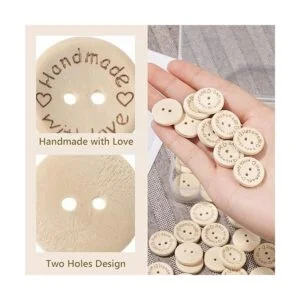 NUOMI 100 piezas de botones de madera para manualidades 2_4