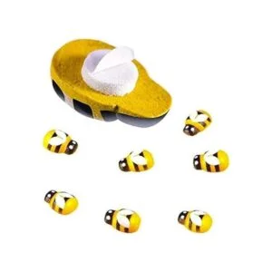 Aeyistry 100 abejas de madera autoadhesivas parte_3