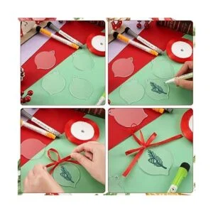 25 adornos de Navidad de acrílico transparente de 3_7