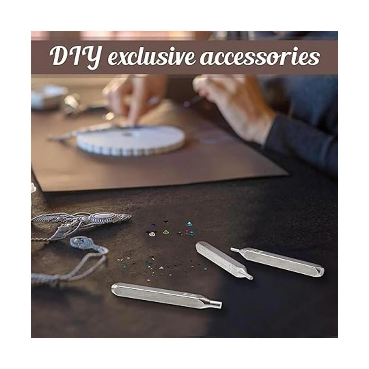 Juego de perforadores de metal con cristales de espalda_6