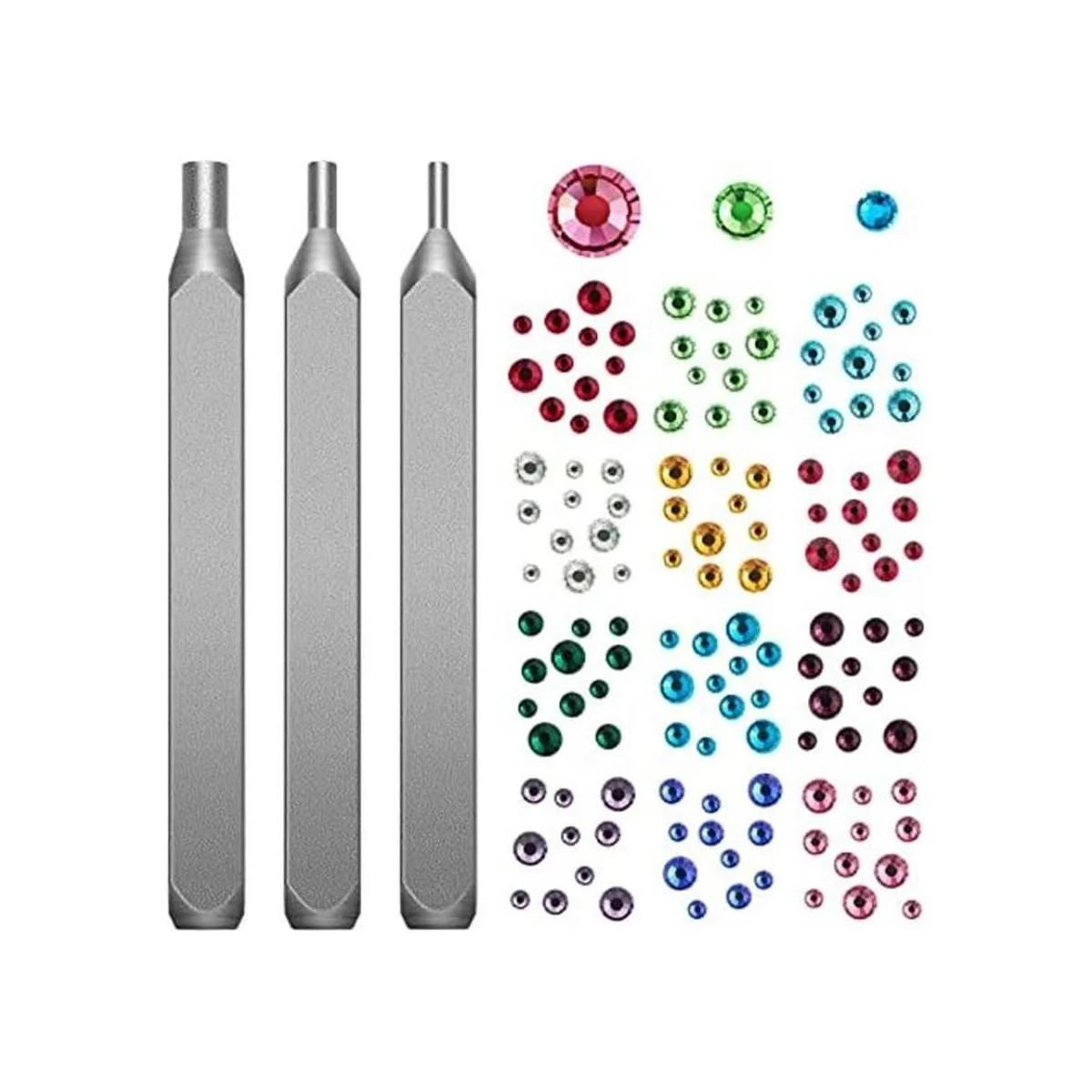 Juego de perforadores de metal con cristales de espalda_1