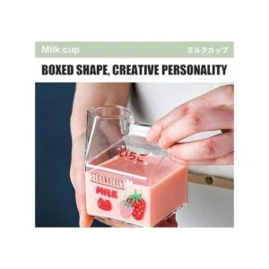 Blsky Kawaii Taza de vidrio para leche para microondas de_3