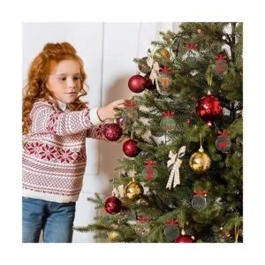 25 adornos de Navidad de acrílico transparente de 3_5