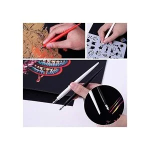 18 piezas herramientas de arte para rayar lápiz de color_3