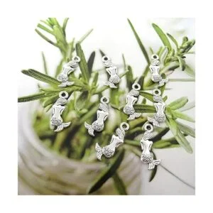 Honbay 100 piezas de aleación antigua sirena encantos_5