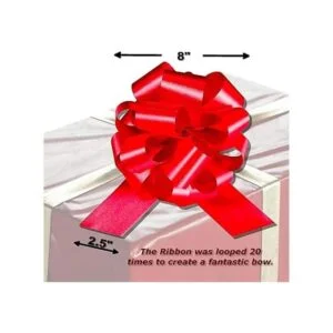 InstaBows Paquete de 3 lazos rojos para envolver regalos y_2